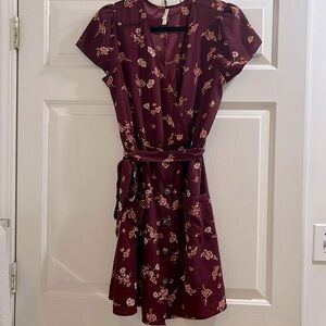 Perfect burgundy fall sun dress size medium